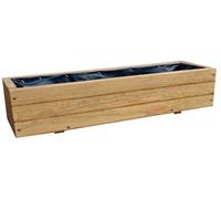 FKL DESIGN Home Deco Jardinière en Bois pour Jardin, terrasse, Rebord de fenêtre entièrement assemblée D6 chêne (Longueur 90 cm)