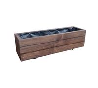 FKL DESIGN Home Deco Jardinière en Bois pour Jardin, terrasse, Rebord de fenêtre entièrement assemblée D6, Bois de Rose (Longueur 60cm)