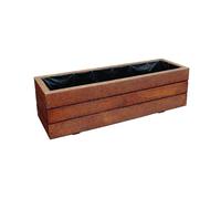 FKL DESIGN Home Deco Jardinière en Bois pour Jardin, terrasse, Rebord de fenêtre entièrement assemblée D6 Noyer (Longueur 60cm)