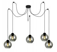 FKL DESIGN Home Deco « Lampe de plafond, lampe suspendue, lampe suspendue, boule, noir, gris, blanc, lampe N100 (DP5)