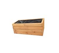FKL DESIGN Home Deco Nouveau bac à Plantes en Bois Top Pot de Fleurs terrasse de Jardin entièrement assemblé D2 chêne (60 cm)