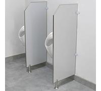 FKXSXAZ Cloison de séparation pour urinoir sur Pied, cloison pour Hommes, séparateur de Toilettes avec Code d'angle en Acier Inoxydable pour salles de Bains publiques et hôtels, 2 pièces