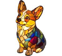 FkYstrix USB 3D mignon Pet Lampes de table Accueil Chambre Décoration cadeaux Nouveau Chien chat Série Côte-lit Lampes résine Tableau Lumière de nuit, Corgi 1