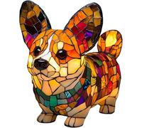 FkYstrix USB 3D mignon Pet Lampes de table Accueil Chambre Décoration cadeaux Nouveau Chien chat Série Côte-lit Lampes résine Tableau Lumière de nuit, Corgi 2