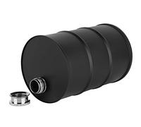Flacon à huile de 700 ml, portable de grande capacité en acier inoxydable, pour bière, vin, liqueur, récipient anti-fuite avec couvercle hermétique pour, maisons, camping et (Noire)