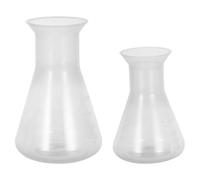 Flacon Conique de Laboratoire 50ml et 100ml avec Échelle Graduée | Corps Transparent Haute Visibilité, Anti-corrosion, Large Ouverture Pratique, pour Expériences Scolaires