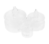 Flacon de Pesée avec Couvercle 3 Pièces en Verre Transparent | Utilisation Polyvalente en Laboratoire, Observation Claire, Transport Facile, Verre