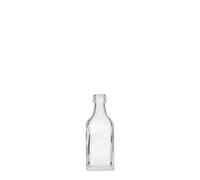 Flacon de poche 20 ml, rectangulaire, verre, col : PP 18