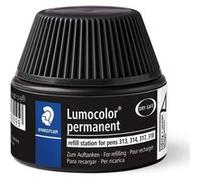 Recharge feutre permanent staedtler lumocolor 487 17 pour feutres 313/314/317/318 flacon 15ml coloris noir