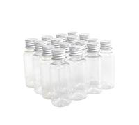 Flacon en plastique transparent de 30ml avec bouchon à vis en aluminium micro pot cosmétique conteneur sac de voyage vide pot rechargeable Eco - friendly - 20pcs