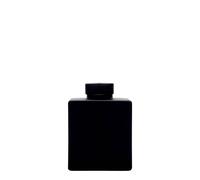 Flacon en verre 100 ml « Cube », carré, noir, ouverture : bouchon en liège