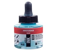Flacon Encre Acrylique Acrylic Ink Amsterdam 30ml Bleu Céleste