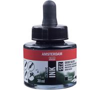 Flacon Encre Acrylique Acrylic Ink Amsterdam 30ml Noir Oxyde