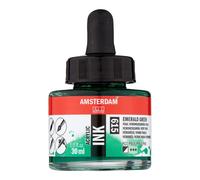 Flacon Encre Acrylique Acrylic Ink Amsterdam 30ml Vert Émeraude