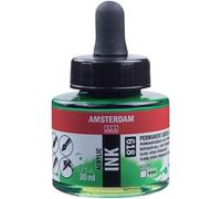 Flacon Encre Acrylique Acrylic Ink Amsterdam 30ml Vert Permanent Clair