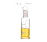 Flacon Laveur Gaz Borosilicaté Anti Retour Ampoule Sécurité-250mL 29/32 | Épurateur Gaz Borosilicaté Joint Rodé Lavage Grossier Analyste Labo