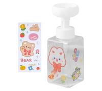 Flacon Pompe Contenant Moussant 250ml/450ml avec Autocollants | distributeur de savon douche pour Maison Salle de Bains Hôtel Affaires Fête Lavabo Campagne Chambre Anniversaire