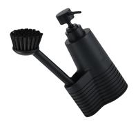 Flacon-pompe de Savonnette Noir en Résine Brosse, Design Simple Portable | Acier Inoxydable et Plastique, Usage Multifonction, Cuisine et Salle de Bain, Facile à Utiliser