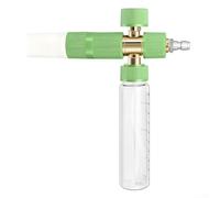 Flacon pulvérisateur de mousse haute pression de 1 L pour lavage de voiture - Distributeur de savon à buse réglable pour nettoyeur haute pression Karcher - Plastique vert et métal 22,5 cm (vert)