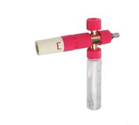 Flacon pulvérisateur de mousse haute pression de 1 L pour lavage de voiture - Distributeur de savon à buse réglable pour nettoyeur haute pression Karcher - Plastique vert et métal 22,5 cm (rouge)
