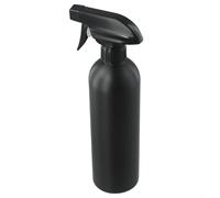 Flacon pulvérisateur noir à brume fine de 500 ml pour salon de coiffure, barbier, tatouage, arrosage des plantes, pression réglable, pulvérisateur d'eau en polyéthylène