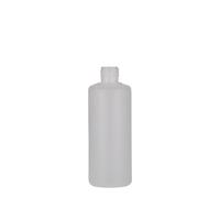 Flacon rond de 100 ml, plastique PE, naturel, ouverture : bouchon à vis