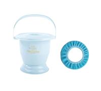 flacon urinoir, Pot de chambre, bassin lit, urinoir avec siège toilette, seau à urine couvercle et poignée, pot portable for femmes, hommes personnes âgées(Blue,22.5cm)