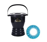 flacon urinoir, Pot de chambre, bassin lit, urinoir avec siège toilette, seau à urine couvercle et poignée, pot portable for femmes, hommes personnes âgées(Black,27.5cm)