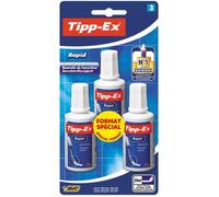 Flacons correcteurs - BIC - Tipp-Ex Rapid - 20 ml - Fort pouvoir couvrant - Séchage rapide
