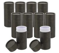 Flacons D’Huile Essentielle Boîte Cylindrique 10 pièces en Papier 50ml | Couvercle Inclus, Format 11,6x5x5cm, Présentation Élégante pour Présents, à Lèvres, Soins et Créations