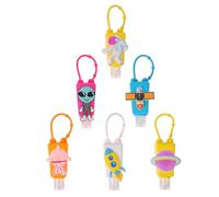 Flacons de Voyage Cartoon 30ml en Silicone Plastique, 6 Pièces | Crochet, Design Anti-fuite, pour Clé ou Passant de Ceinture, Usage Liquide Main Couleur Aléatoire