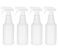 Flacons pulvérisateurs de 750 ml, lot de 4, avec buse réglable, anti-fuite, de couleur blanche