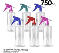 Flacons pulvérisateurs - Pulvérisateur à détente - 750 ml par flacon - Lot de 6 - Transparent - Fermeture de sécurité