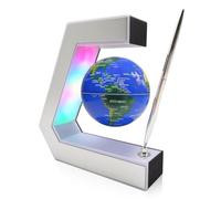 Flagest Globe à lévitation magnétique avec lumières LED, contrôle tactile et stylo, globes flottants pour décoration éducative, maison, bureau, étagère à livres, cadeau créatif d'anniversaire