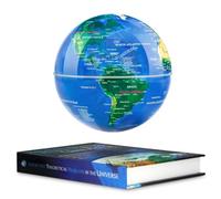 Flagest Globe Flottant à Lévitation Magnétique avec Socle en Livre | Éclairage LED 16 Couleurs, Globe Rotatif, Décoration Bureau à Domicile, Cadeaux Technologiques