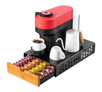 FlagShip Support de dosettes de café Vertuo en métal noir compatible avec toutes les tailles de dosettes Vertuo