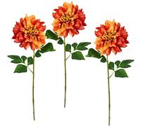 Flair Flower 021116OR Fleurs artificielles en Soie - Motif Floral - Motif Simple - Tige Simple - Décoration Florale - Branche d'automne - Fleurs d'automne - Orange - 62 x 18 x 10 cm
