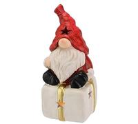 Flair Flower Figurine décorative de Noël - Lutin sur Emballage Cadeau - avec lumière LED - Figurine Lumineuse - Décoration de Noël - Statue décorative - Sculpture Ornement - Individuelle