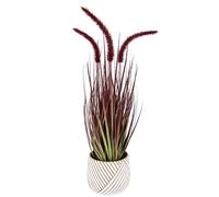 Flair Flower Herbe Artificielle à Queue de Renard avec Pot - Herbe Artificielle - Herbe ornementale - Plantes Vertes - Décoration - Arrangement d'herbe - Millet à Poils - Panicoideae - Setaria