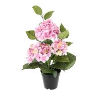 Flair Flower Hortensia artificiel en pot Fleurs artificielles Hortensia Buisson Plante artificielle Plante de balcon Buisson Plante artificielle Fleur artificielle Décoration de terrasse Plante en pot
