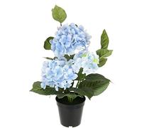 Flair Flower Hortensia artificiel en pot Fleurs artificielles Hortensia Buisson Plante artificielle Plante de balcon Buisson Plante artificielle Fleur artificielle Décoration de terrasse Plante en pot