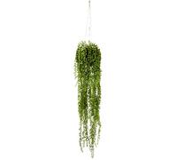 Flair Flower Senecio Artificiel à Suspendre dans Un Pot de Terre, Plantes Vertes, Plantes d'intérieur, Fleurs en Soie, décoration de décoration, Pois Verts, Corde de Perles, buissons, Herbes.