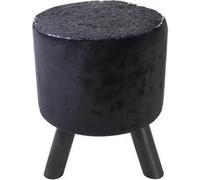 FLAKE - Tabouret Noir Rond avec Sequins Bleus et Argentés - Altobuy Noir G