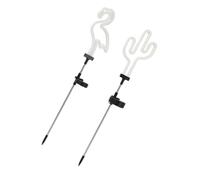 Flamant Rose Lampe Cactus Solaire Fer 2 Pièces en Plastique pour Jardin | Lampe Solaire Jardin Decorative, Décorations Solaires de Jardin, Lumière Solaire