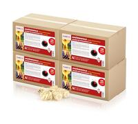 FLAMBIOL® Allume-feu Naturel pour Cheminée, Poêle et Barbecue - 400 Pièces Imprégnées de Cire, Combustion Immédiate, Écologique et Sûre, sans Résidus