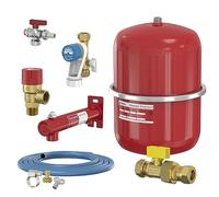 Flamco Kit d'installation complet - Comprend un vase d'expansion rouge (18L), une Flexconsole, une soupape de sécurité Prescor - 26050
