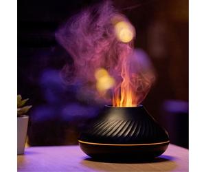 Flame Aroma Diffuseur d'huiles essentielles humidificateur 7 Couleurs de Flamme, pour la Maison, la Chambre, Le Yoga, Le Bureau, a