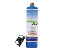 Flame King FLMKNG141LP Réservoir cylindrique de soudure au propane vide de 0,5 kg, réutilisable et transportable - Option de recharge sûre et légale, 410 ml, bleu