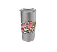 Flamerica Independence Day Flamingo Stars 4 juillet Floride Gobelet isotherme en acier inoxydable double paroi