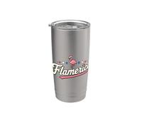 Flamerica Independence Day Flamingo Stars 4 juillet Floride Gobelet isotherme en acier inoxydable double paroi